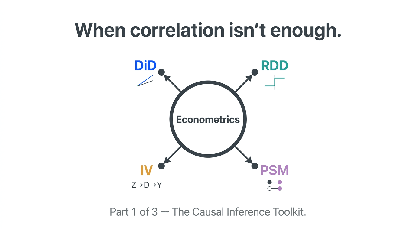 Econometrics for Data Scientists — What It Is, Why It Matters, and the Methods That Changed How We Think About Cause and Effect"